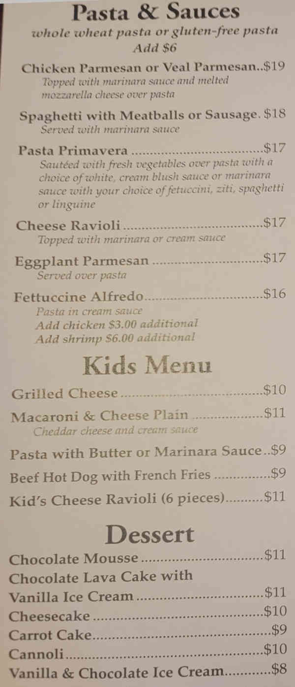 Page 9 of menu, Black Bear Restaurant Lake Placid, NY
