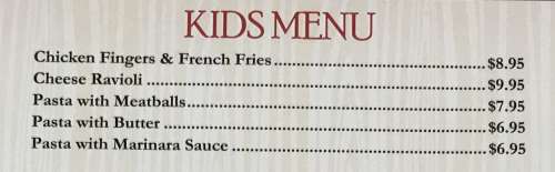 Page 4 of menu, Ere's Pizza in Lake Placid, NY