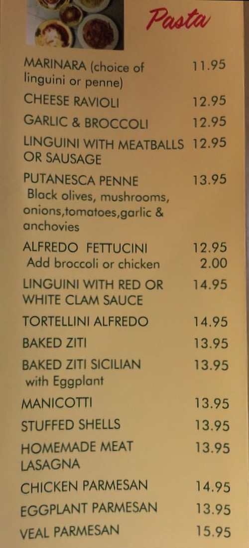 Page 5 of menu, Johnny's Pizza Lake Placid, NY