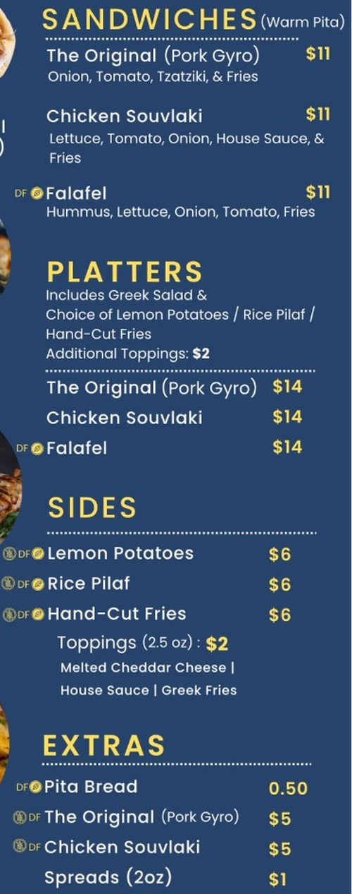 Menu page 2 for The Greeks ADK Lake Placid, NY